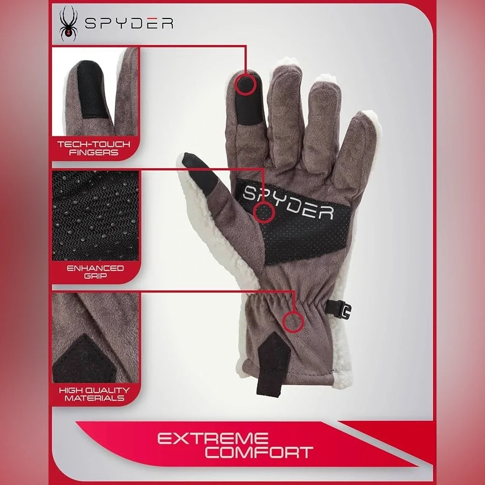 SPYDER women’s Warm Sherpa Fleece Gloves